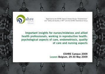 Important insights for nurses / midwives and allied health ... - eshre