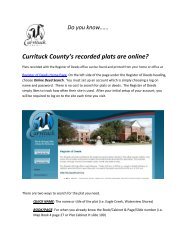 Plats - Currituck County Government