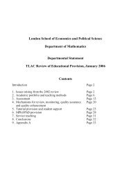 London School of Economics and Political Science Department of ...