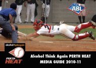 Alcohol Think Again PERTH HEAT MEDIA GUIDE 2010-11