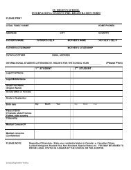 Pre-Registration Form - St. Helen's Elementary School