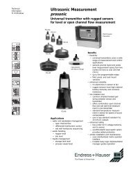 Ultrasonic Measurement prosonic - VDT Industrie