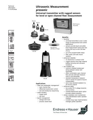 Ultrasonic Measurement prosonic - VDT Industrie