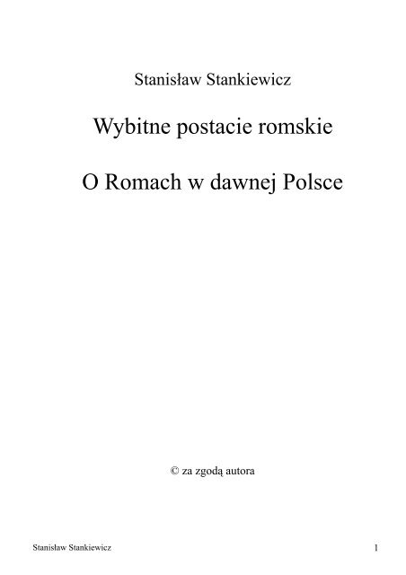 Wybitne postacie romskie - ZwiÄzek RomÃ³w Polskich w Szczecinku