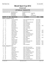 Menzli Sport Cup 2012 Cross-Lauf