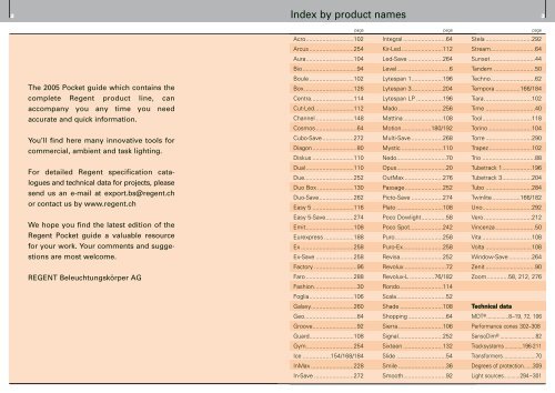 Table of contents Page Light sources 294 Outdoor ... - Iluminators