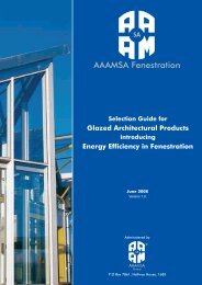 SG for Glazed Architectural Products introducing Energy ... - aaamsa