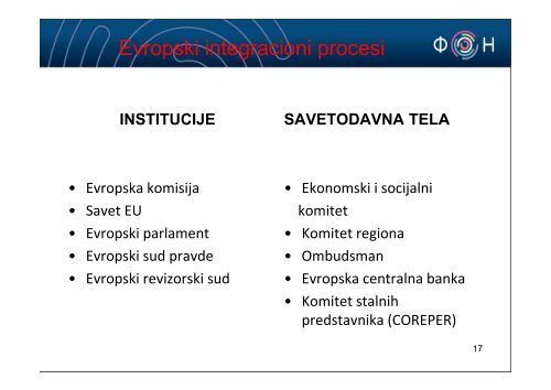 Å ta su to Evropski sporazumi - Ekonomija - Fakultet organizacionih ...