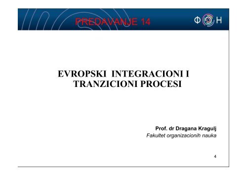 Å ta su to Evropski sporazumi - Ekonomija - Fakultet organizacionih ...