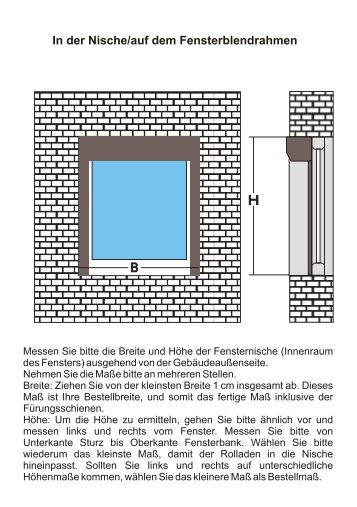 In der Nische/auf dem Fensterblendrahmen - T. Walter Bauelemente ...