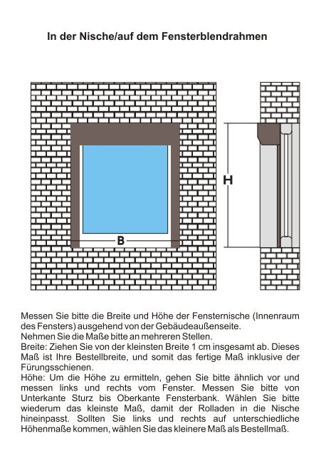 In der Nische/auf dem Fensterblendrahmen - T. Walter Bauelemente ...