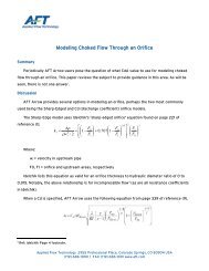 Modeling Choked Flow Through an Orifice - Applied Flow Technology