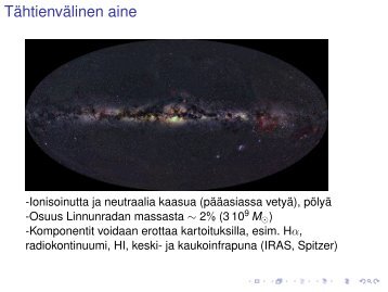 Astrokemia - Tähtitieteen erikoiskurssi 53855, 7 op