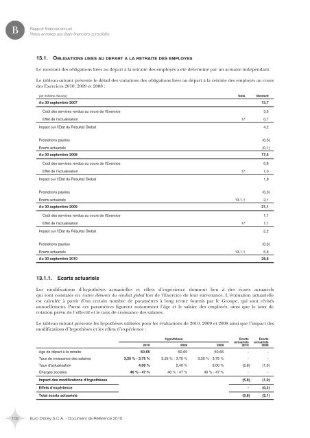 “IFRS” fait référence… - Euro Disney SCA - Disneyland® Paris