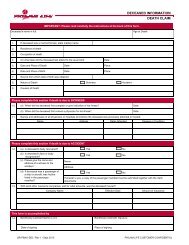 Deceased Information Form - Philam Life