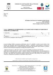 Domanda Autorizzazione Scarico Acque Domestiche - Comune di ...