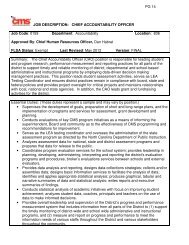 PG 14 JOB DESCRIPTION: CHIEF ACCOUNTABILITY OFFICER ...