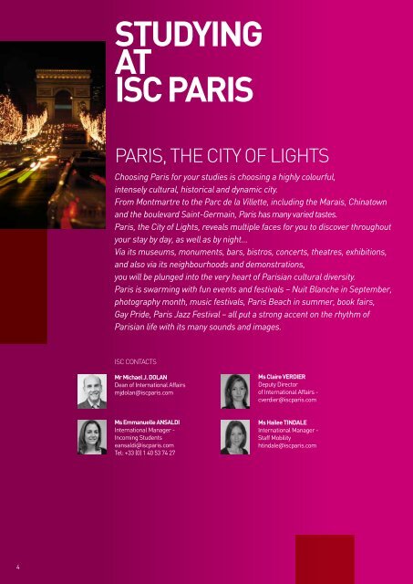 ABOUT ISC PARIS SCHOOL OF MANAGEMENT - Educouturier