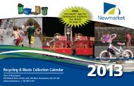 Recycling & Waste Collection Calendar - Town of Newmarket