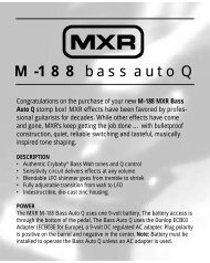 M-188 Bass Auto Q Product Manual - MIDI Manuals