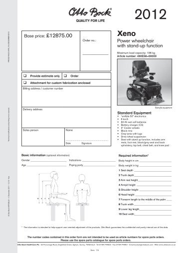 Otto Bock Xeno Brochure - The Mobility Aids Centre