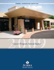 Read the 2009 Report - Summa Health System
