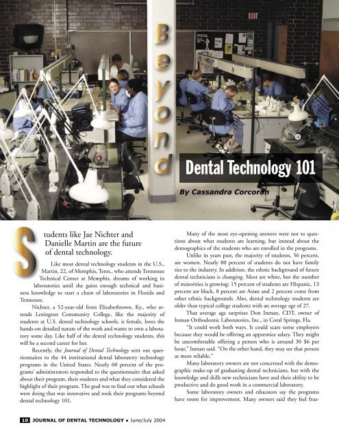 Dental Technology 101 - JDT Unbound