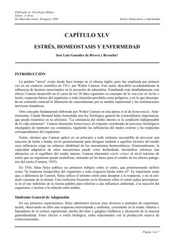 capítulo xlv estrés, homeostasis y enfermedad