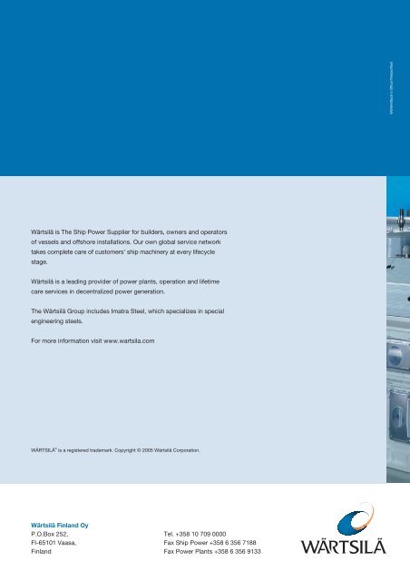 Wartsila Brochure - Clean Shipping Technology