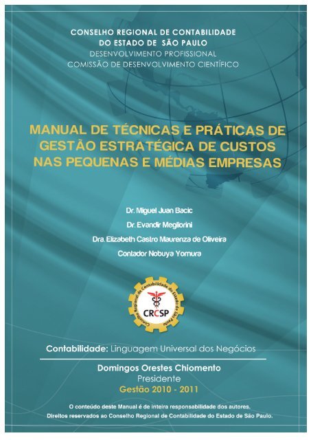 i MANUAL DE TÃCNICAS E PRÃTICAS DE GESTÃO ... - Crc SP