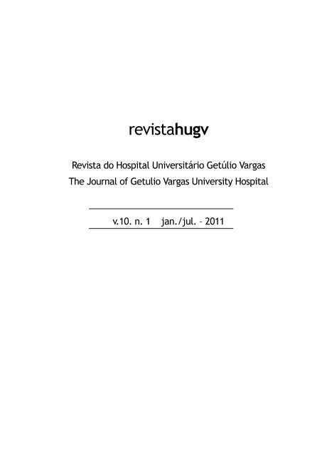 Revista HUGV 2011 n.1 - Hospital UniversitÃ¡rio GetÃºlio Vargas - Ufam