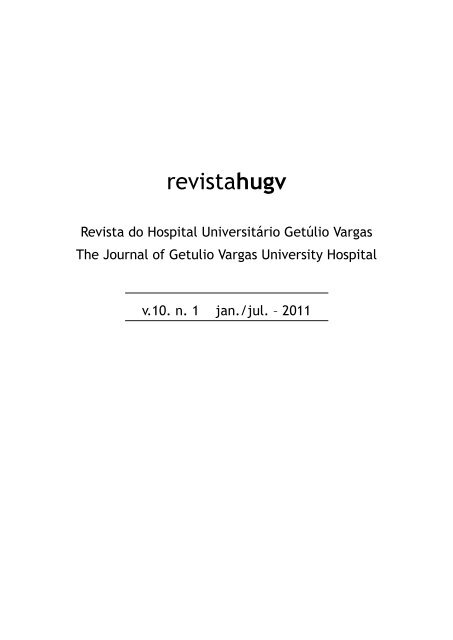 Revista HUGV 2011 n.1 - Hospital UniversitÃ¡rio GetÃºlio Vargas - Ufam