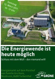 Die Energiewende ist heute möglich - Grüne Winterthur