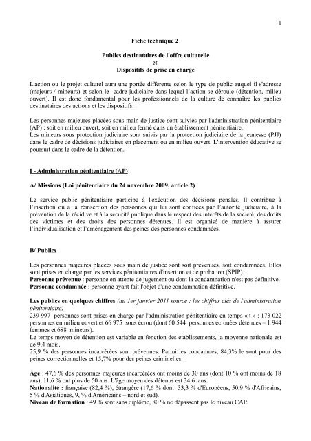 Fiche technique 2 - Ministère de la Culture et de la Communication
