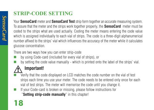 SensoCard SensoCard Plus - Point of Care Diagnostics