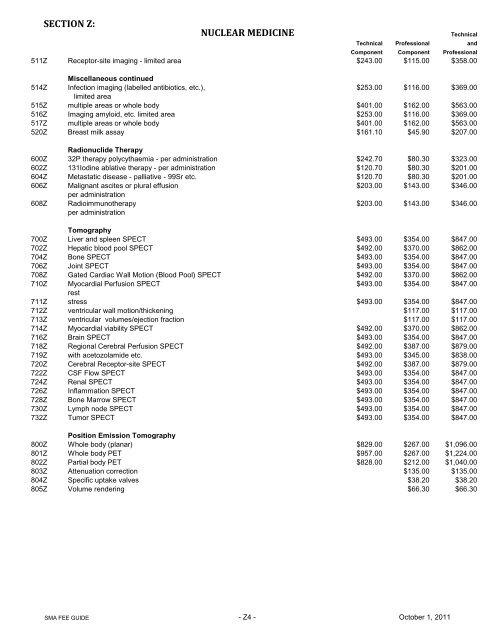 for uninsured services - Saskatchewan Medical Association