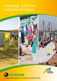 Gauteng: Informal settlements status - Housing Development Agency