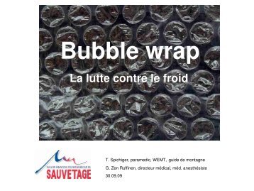 Bubble wrap 7 min - Secours-montagne.fr