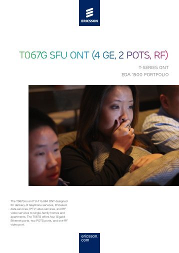 T067G SFU ONT (4 GE, 2 POTS, RF)