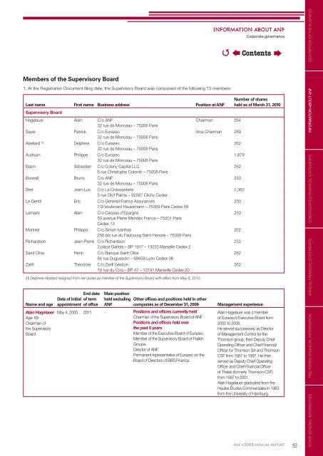 Download the 2009 annual report in PDF format - ANF