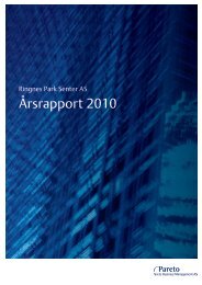 Ãrsrapport 2010 - Pareto Project Finance