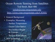 Ocean Remote Sensing from Satellites