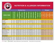 Panda Express Nutritional Information