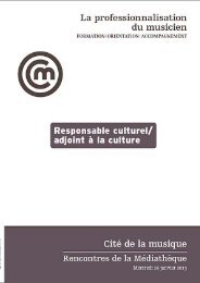 Consulter le livret-ressources Responsable culturel/adjoint à la culture