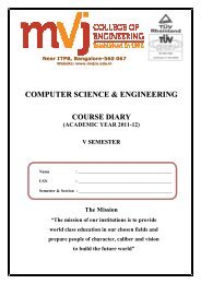 5th sem course diary - MVJ College of Engineering