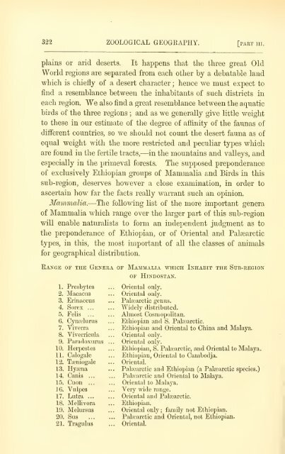 The geographical distribution of animals, with a study of the relations ...