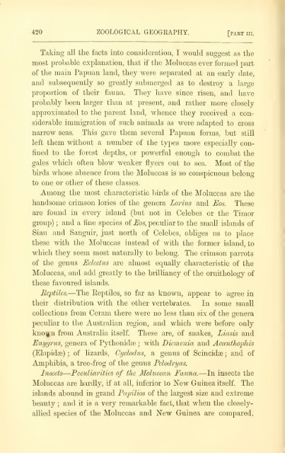 The geographical distribution of animals, with a study of the relations ...