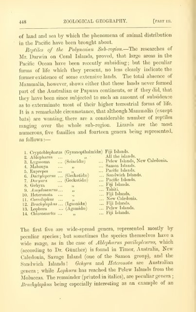 The geographical distribution of animals, with a study of the relations ...