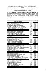 RelaÃ§Ã£o nominal de candidatos com nota superior ou igual ...
