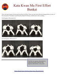 Kata Kwan Mu First Effort Bunkai - Hickey Karate Center